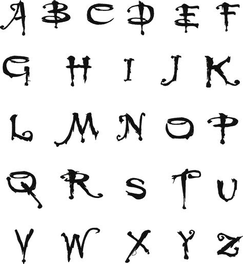 12 Halloween Alphabet Fonts Images Halloween Graffiti Alphabet Scary