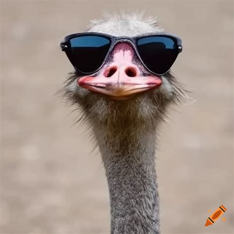 Ostrich Wearing Sunglasses On Craiyon