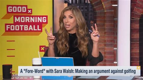 Nfl Networks Sara Walsh Goes On An Incredible Rant About Spouses And Golf The Verde