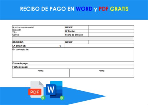 Modelos De Recibos De Pago【 En Word Y Pdf Gratis