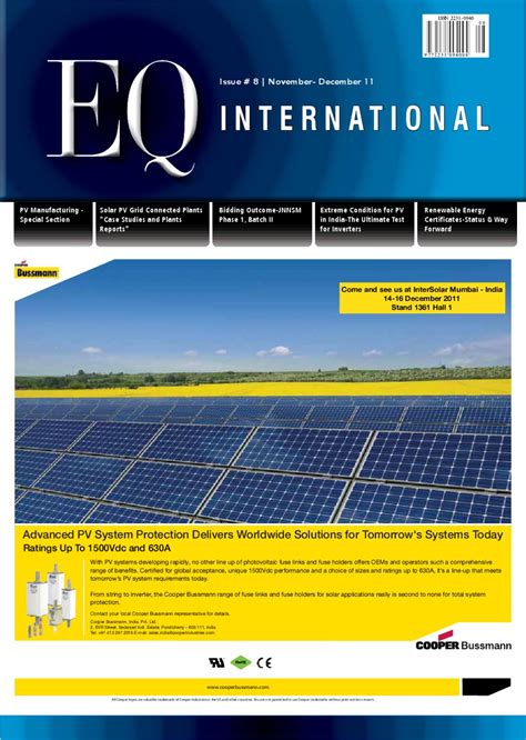eq international nov dec 2011 intersolar india special edition by eq int l solar media group