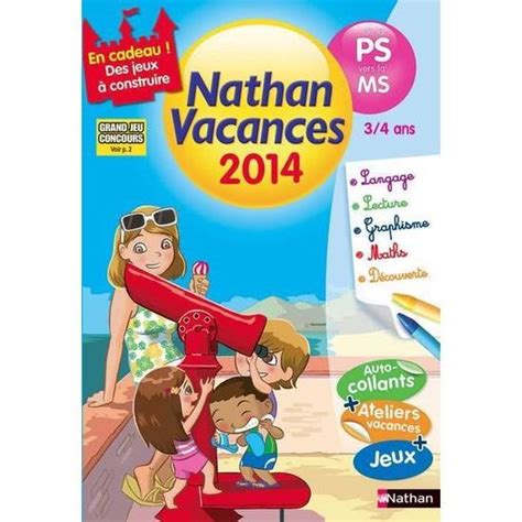 Nathan Vacances De La Ps Vers La Ms 34 Ans Cdiscount Librairie