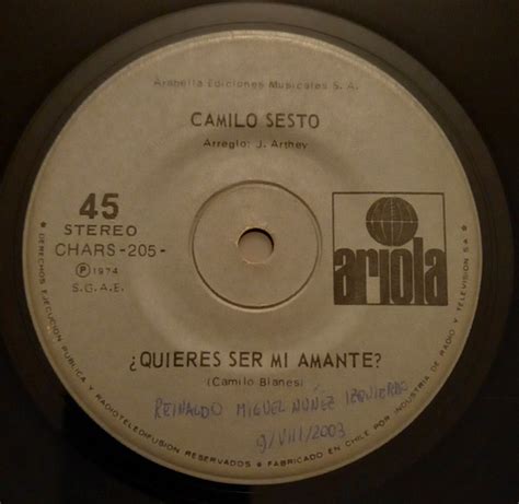 Camilo Sesto ¿quieres Ser Mi Amante Dejame Participar En Tu Juego 1974 Vinyl Discogs