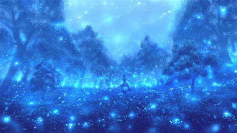 Blue Anime Landscape Wallpapers Wallpaper Cave