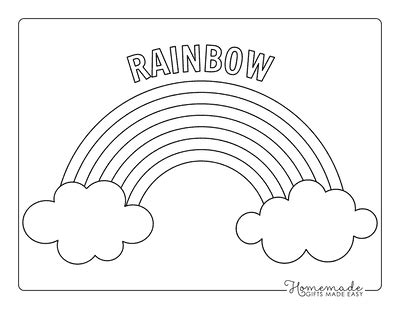 Rainbow Coloring Pages Free Printable PDFs