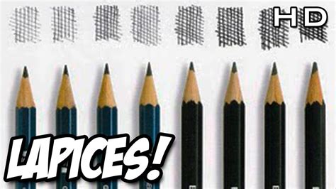 Lápices de Dibujo H y B Qué son Para qué sirven Escala de valores Lapices de dibujo