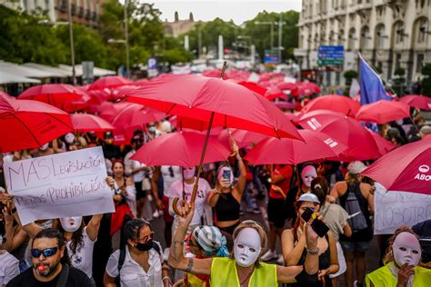 Spanish Sex Club Owners Workers Protest Prostitution Bill Courthouse