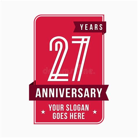 27 Years Celebrating Anniversary Design Template 27th Logo Vector And