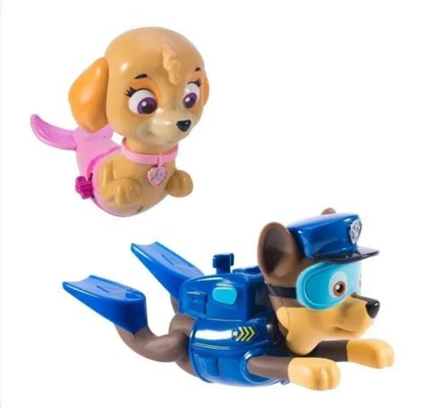 Paw Patrol Skye And Chase Paddlin Pups Wind Up Water Toys Set2