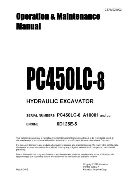 Manual de operação e manutenção em pdf da escavadeira hidráulica