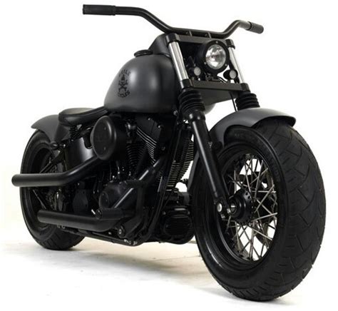 Matte Black Motorcycle Custom Bobber Motorcycle Motorcycle Bike
