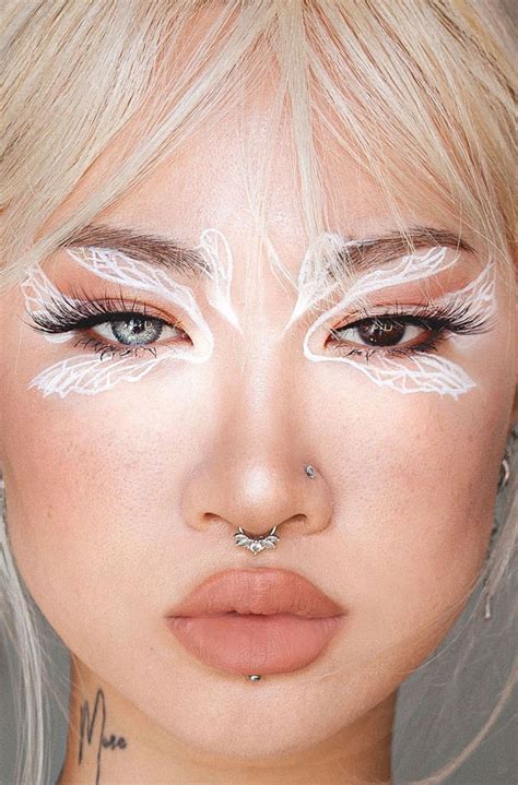 35 Cool Makeup Looks Thatll Blow Your Mind White Fairy Graphic Liner