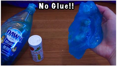 Dish Soap Slime 💧 How To Make No Glue Slime With Salt Youtube