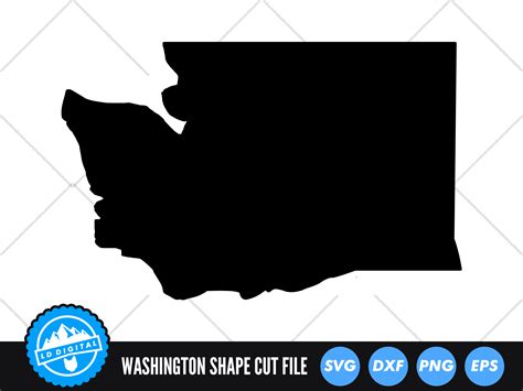 Washington State Svg Usa States Svg Grafica Di Lddigital · Creative