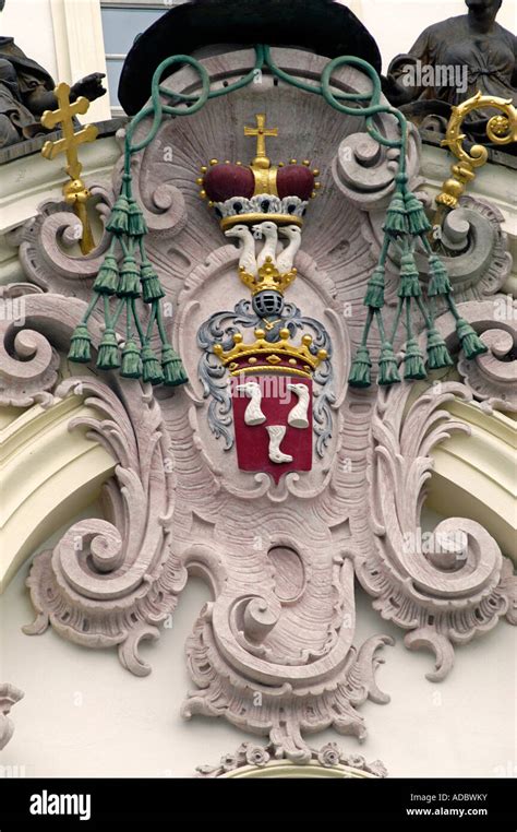 Coat Of Arms Prague Castle Czech Republic Stock Photo Alamy
