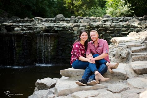 Waterfall Engagement Shoot At Prairie Creek Park Richardson Tx Couple Photography Poses