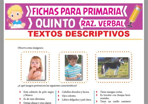 Ejemplos De Textos Descriptivos De Animales Para Niños Colección De