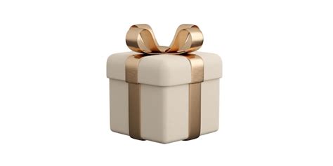 Premium Photo Realistic Gift Box With Golden Ribbon Bow