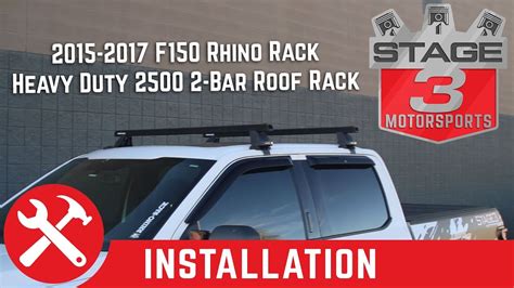 2015 2017 F150 Supercrew Rhino Rack Heavy Duty 2500 2 Bar Roof Rack Kit