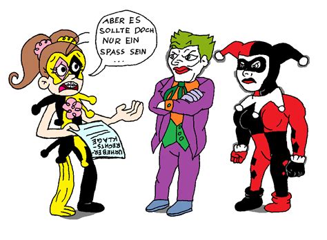 The Loud Booru Post Arms Crossed Artist Austria Man Batman Character Harley Quinn
