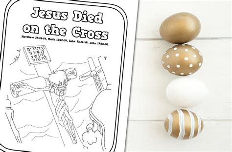 Jesus Died On The Cross Printable Coloring Page • Ministryark