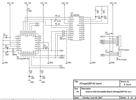 Atmega P Arduino Uno Schematic Diagram Pcb Circuits Images