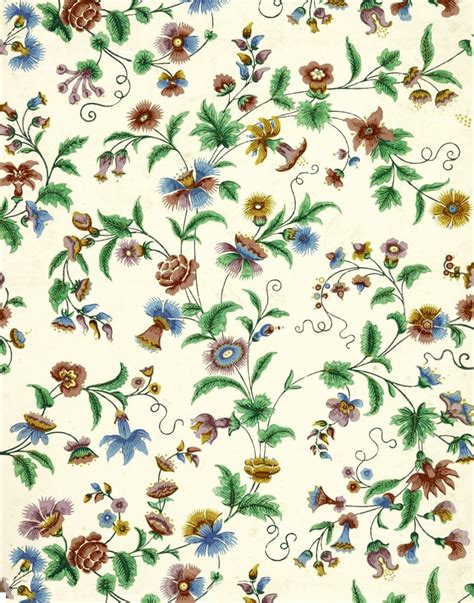 Antique French Chinoiserie Wallpaper Peony And Passion Flower Etsy