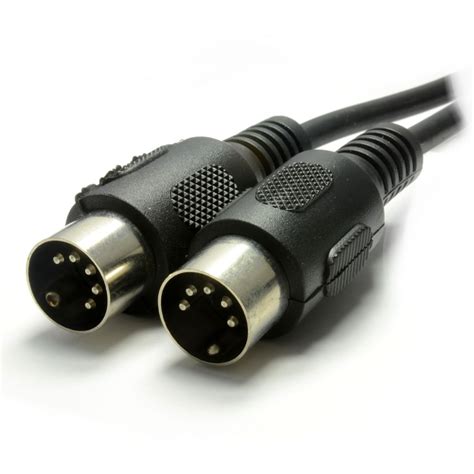 Kenable Midi 5 Pin Din Plug To 5 Pin Din Plug Cable 05m Black
