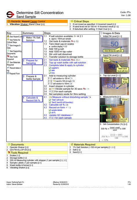 The purpose of a sop is to carry out the operations correctly and always in the same manner. Example Standard Operating Procedure (SOP) - PerformaTech