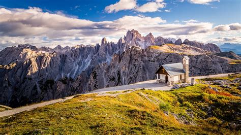 Cappella Degli Alpini Dolomites Italy Wallpaper Backiee