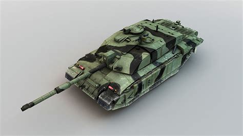 Arunas B Low Poly Challenger 2 Tank Model