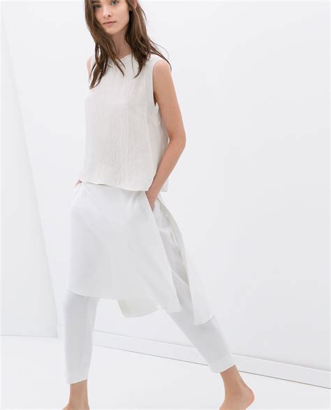 Zara Sale Studio Cropped Sleeveless Top Fashion