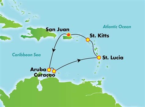 7 Day Cruise To Caribbean Curacao Aruba And St Lucia From San Juan