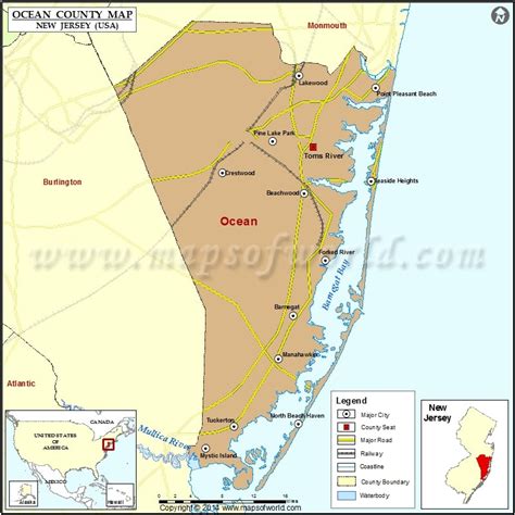 Map Of Ocean County Nj Maping Resources