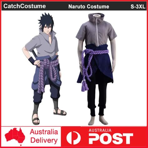 Anime Naruto Shippuden Uchiha Sasuke Cosplay Costume Full Set Halloween