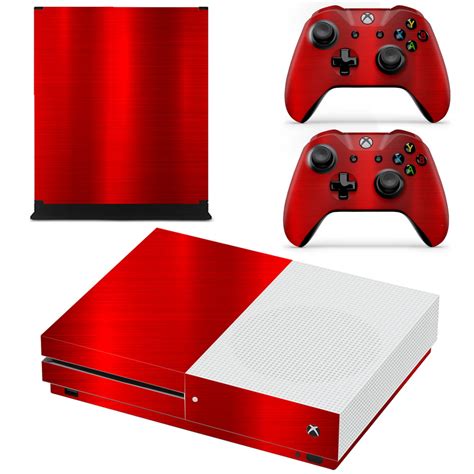 Skinnit Decal Skin For Xbox One S Chrome Red Textured Skinnit