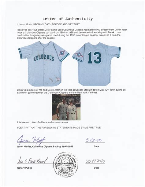 Lot Detail 1995 Derek Jeter Game Used Columbus Clippers Road Jersey