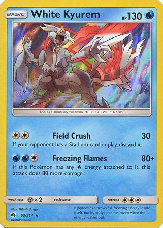Pokemon cards sun and moon lost thunder. White Kyurem - Sun & Moon: Lost Thunder - Pokemon ...