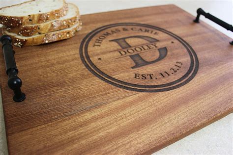 Personalized Engraved Wood Serving Tray By Damianswoodworks