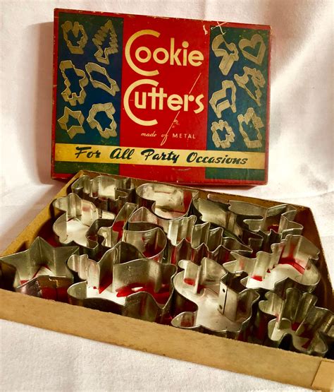 Vintage 1940s Metal Cookie Cutters
