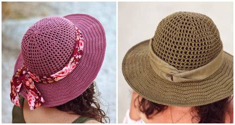 Brimmed Sun Hat Crochet Free Pattern Crochet And Knitting