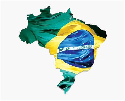 Bandeira Do Brasil Em Formato De Mapa