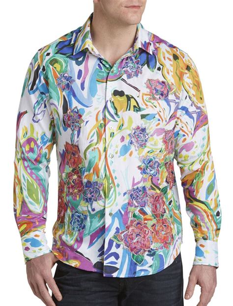 Robert Graham Limited Edition Floral Embroidered Men Shirt Style