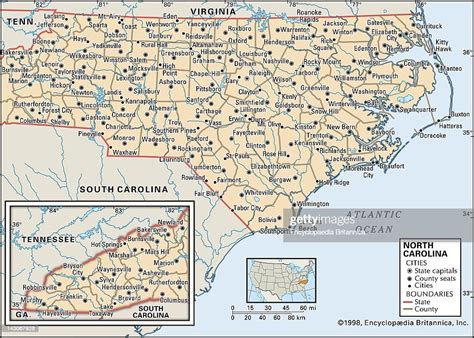 Political Map Of North Carolina Political Map Of The State Of North