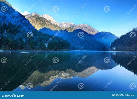 Beautiful Lake In Jiuzhai Stock Photo Image Of Forest 23045294