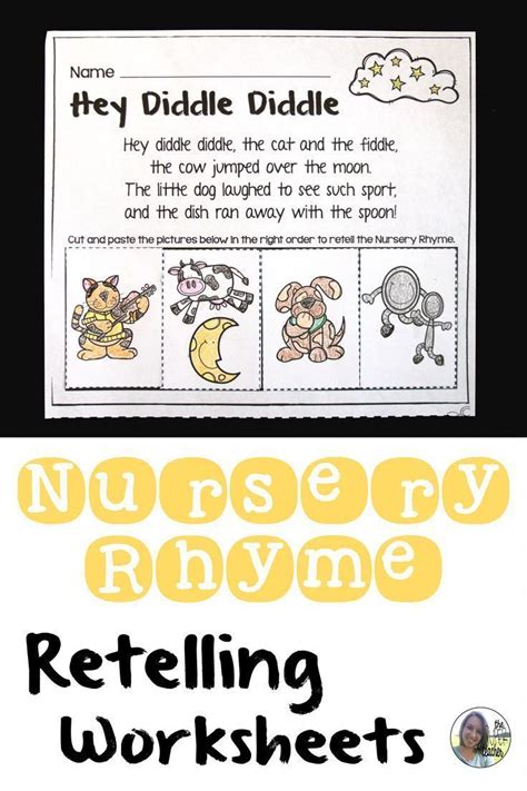 Nursery Rhymes Printables Story Retelling Worksheets No Prep