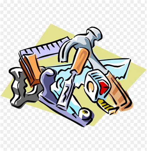 Vector Illustration Of Carpentry And Woodworking Tools Carpenter