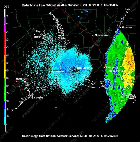 Hurricane Katrina Wfo Radar 2005 Stock Image C0253396 Science
