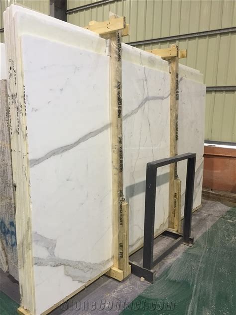 Calacatta Carrara Italy White Marble Slabs And Tiles From China