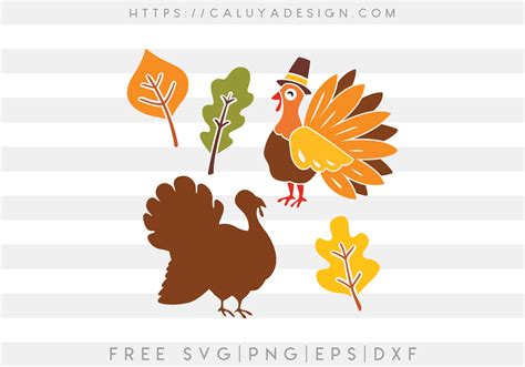 Free Thanksgiving Turkey SVG, PNG, EPS & DXF by Caluya Design